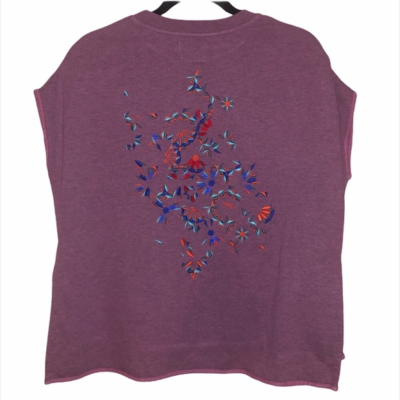 Anthropologie ElevenParis Purple Box Hoodie XS - Picture 1 of 8